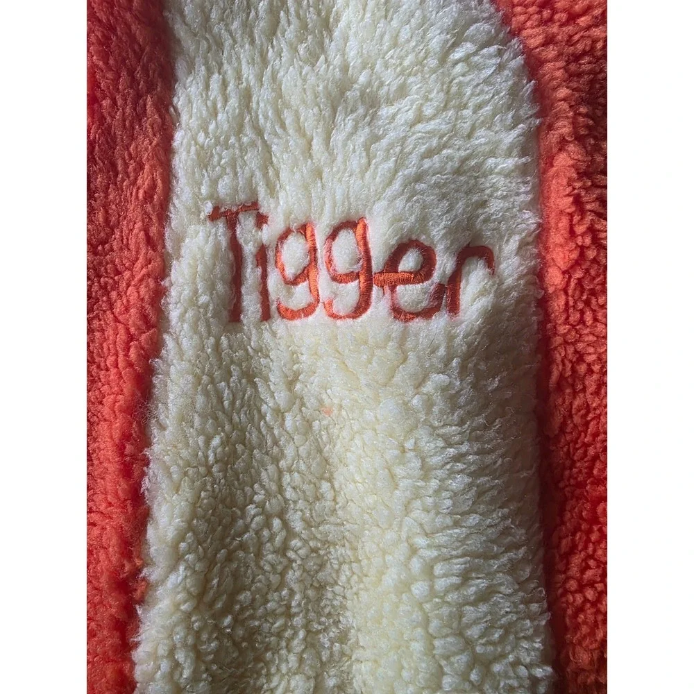 Disney Store Tigger Plush Fleece Costume Jumpsuit Kids 4-6T Orange Striped - Picture 3 of 9
